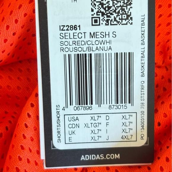 Adidas XL NWT orange climate, cool runners athletic basketball shorts - Picture 9 of 12